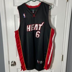 Lebron James Miami Heat #6 Adidas Jersey Size 54 Embossed Stitched